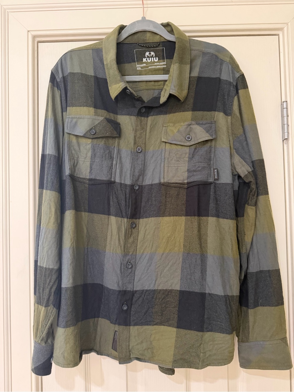 KUIU Olive & Gray Plaid Lightweight Shirt Jacket
